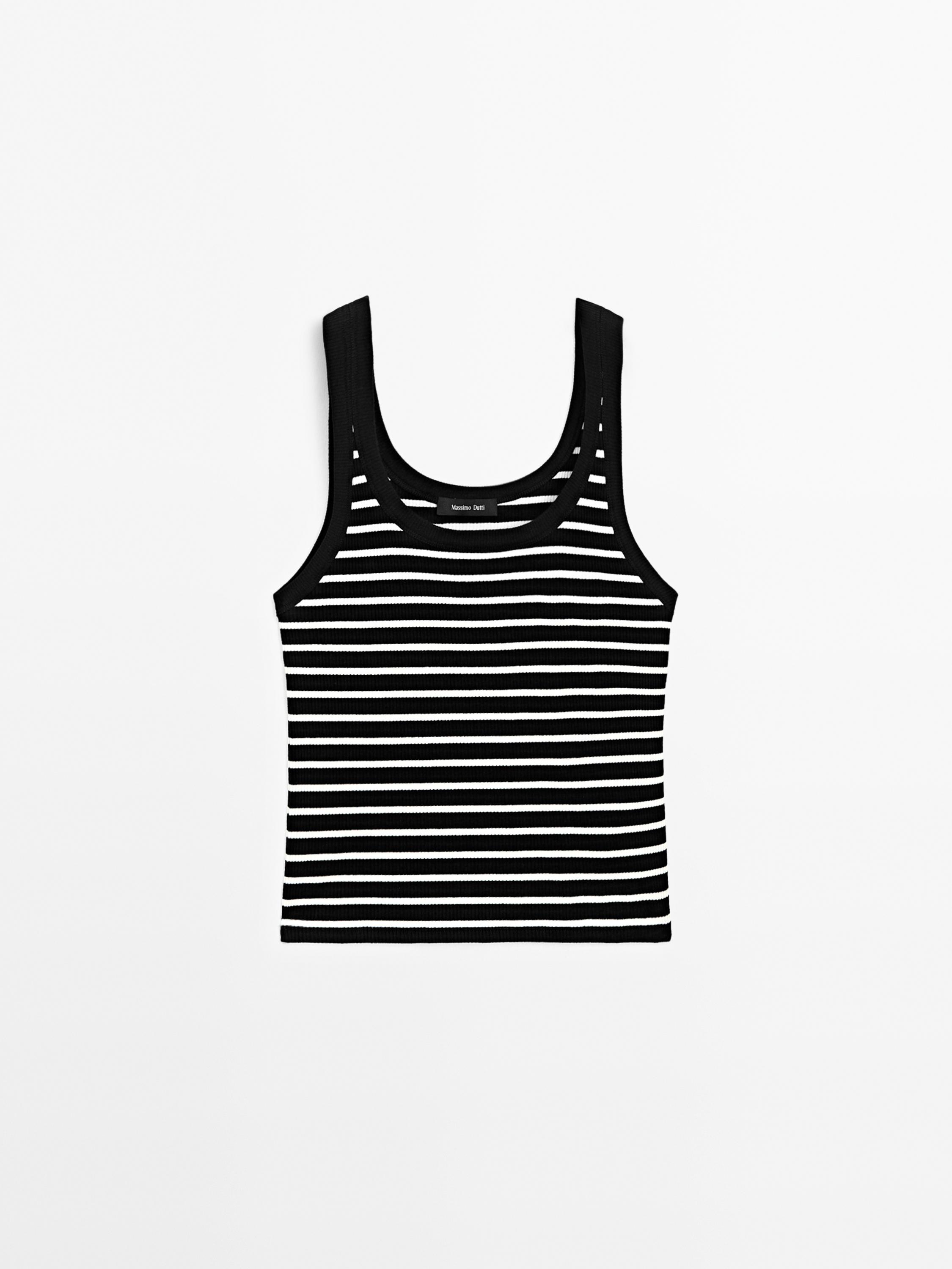 Débardeur imprimé à rayures